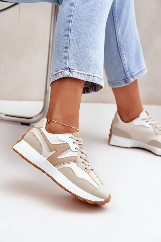 Dámské Sportovní Sneakersy Béžové Britma Dámské Sportovní Sneakersy Béžové Britma