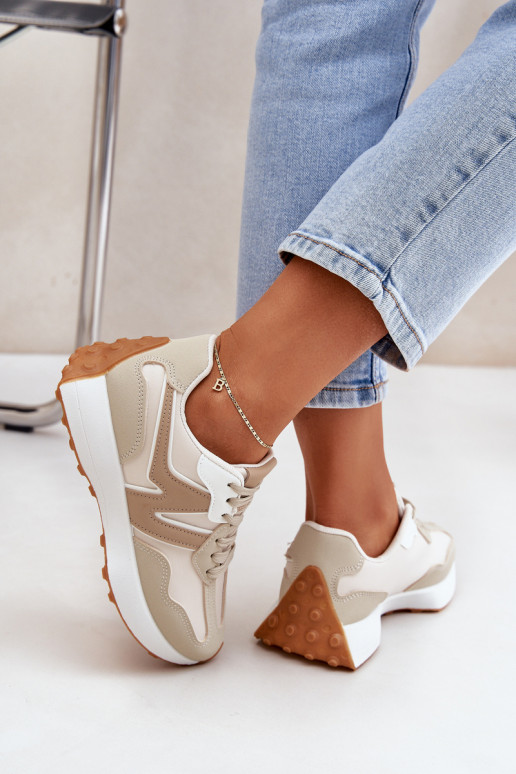 Dámské Sportovní Sneakersy Béžové Britma Dámské Sportovní Sneakersy Béžové Britma