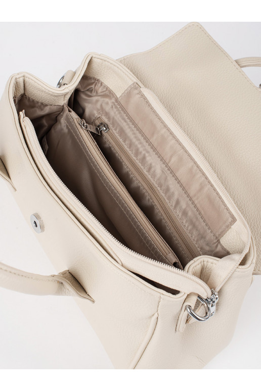 Světle béžová kabelka přes rameno s páskem