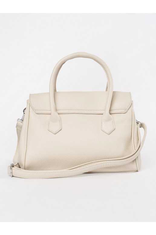 Světle béžová kabelka přes rameno s páskem