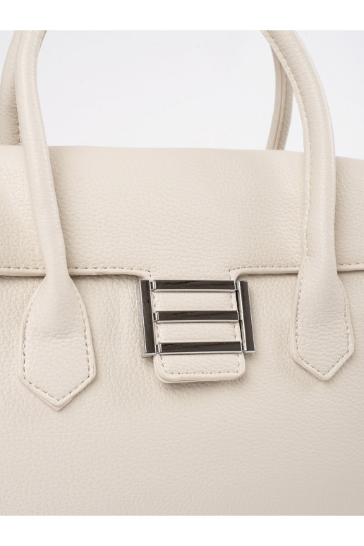 Světle béžová kabelka přes rameno s páskem