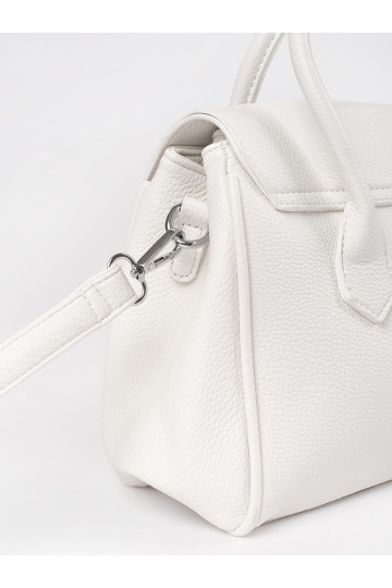 Bílá kabelka přes rameno s páskem