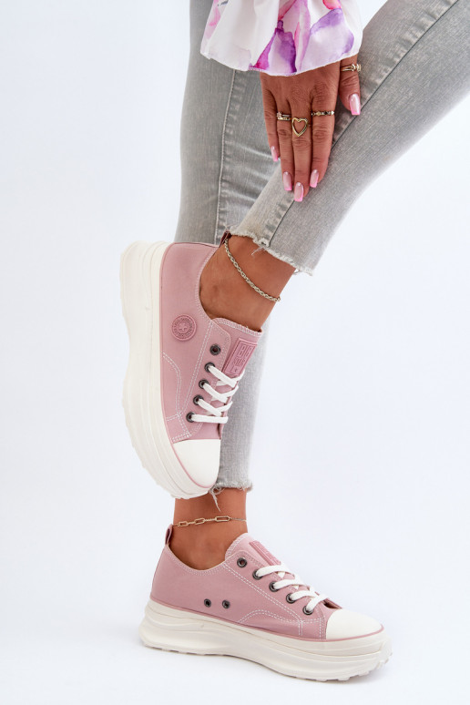 Dámské tenisky na masivní podrážce Big Star NN274129 Růžové Dámské tenisky na masivní podrážce Big Star NN274129 Růžové