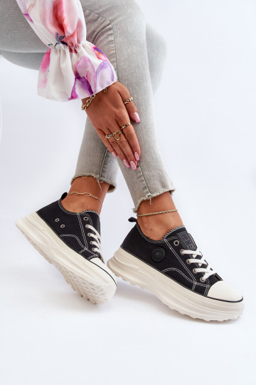 Dámské tenisky na masivní podrážce Big Star NN274125 Černé 2