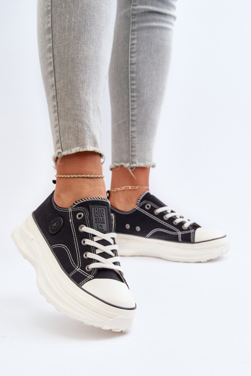 Dámské tenisky na masivní podrážce Big Star NN274125 Černé Dámské tenisky na masivní podrážce Big Star NN274125 Černé