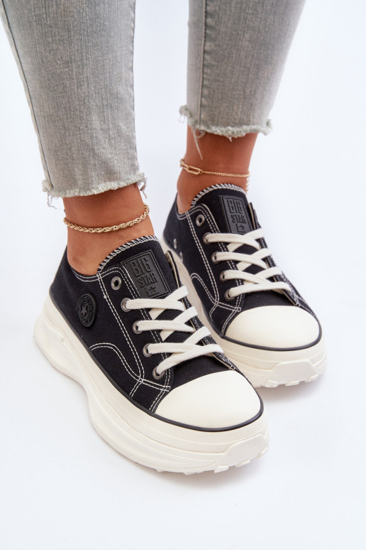 Dámské tenisky na masivní podrážce Big Star NN274125 Černé Dámské tenisky na masivní podrážce Big Star NN274125 Černé