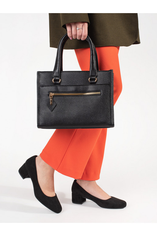 Černé semišové lodičky na sloupku Sergio Leone