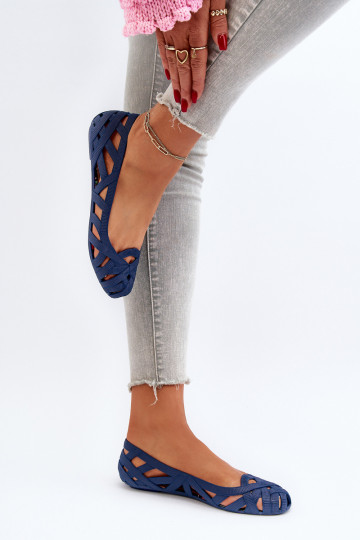 Dámské gumové baleríny tmavě modré Salam 2