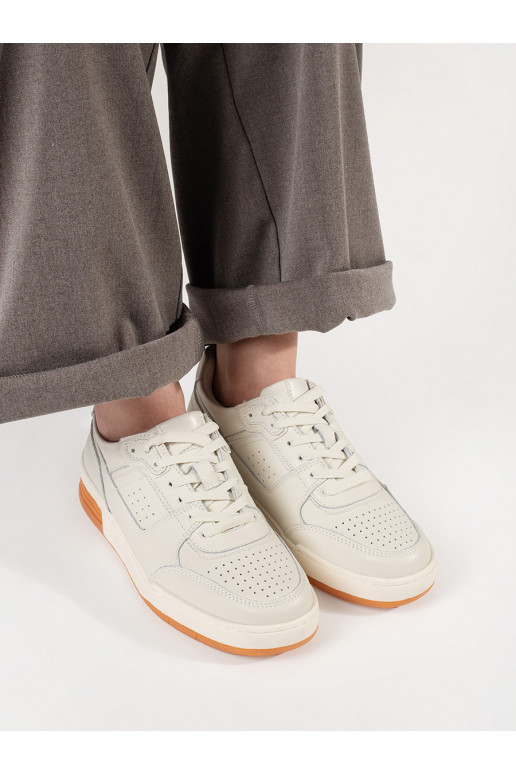 Světle béžové sneakersy na platformě