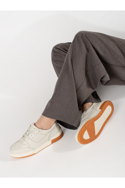 Světle béžové sneakersy na platformě