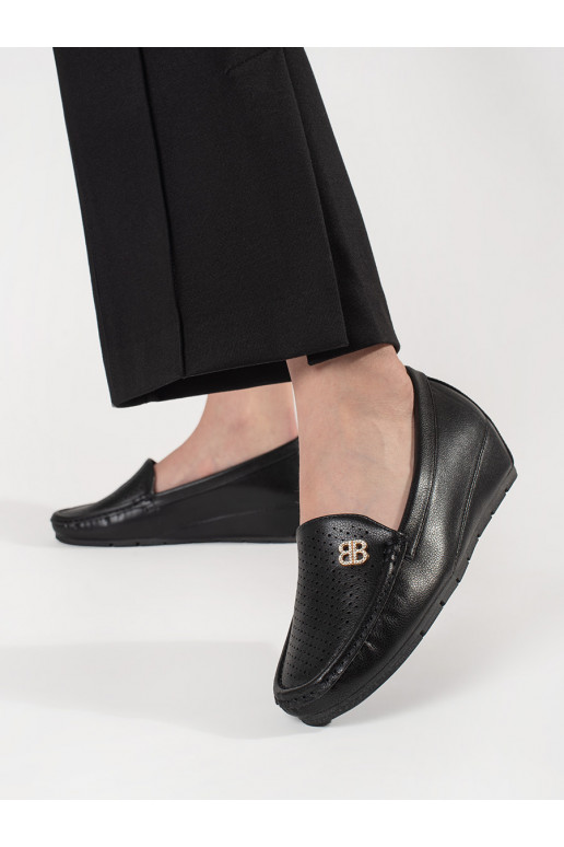 Černé dámské polobotky s ukrytým klínem