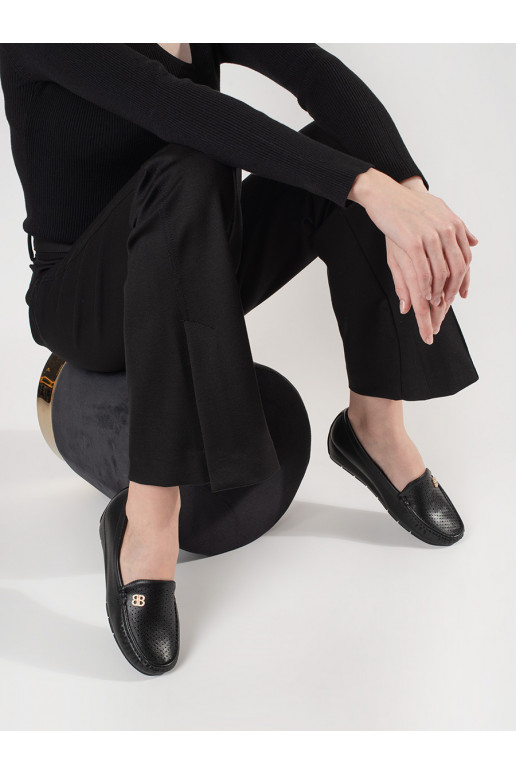 Černé dámské polobotky s ukrytým klínem