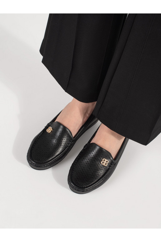 Černé dámské polobotky s ukrytým klínem