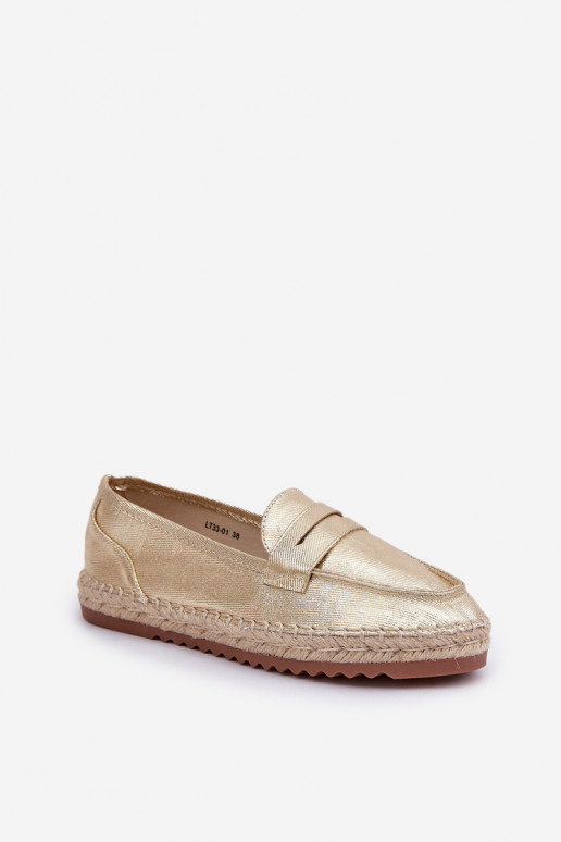 Espadrilky  Plecionką  zlaté barvy Shilova Espadrilky  Plecionką  zlaté barvy Shilova