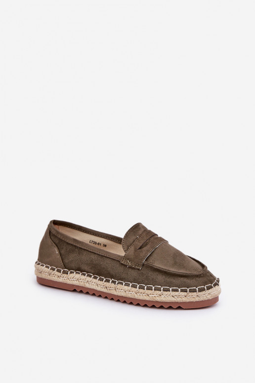 Espadrilky  Plecionką  khaki Shilova Espadrilky  Plecionką  khaki Shilova