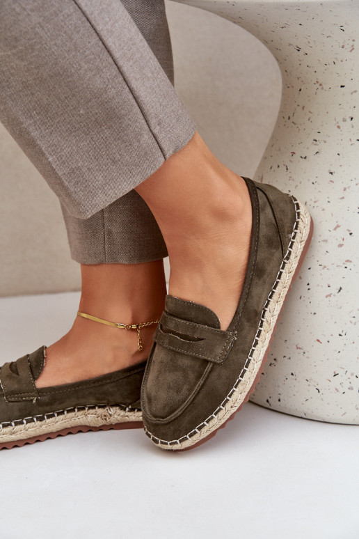 Espadrilky  Plecionką  khaki Shilova Espadrilky  Plecionką  khaki Shilova