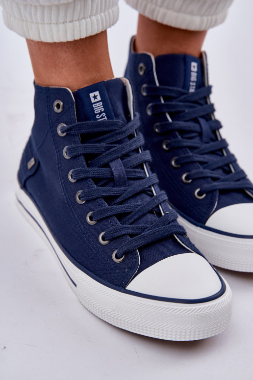  ležérní obuv s borovicovou šiškou Big Star DD274333 tmavě modrá