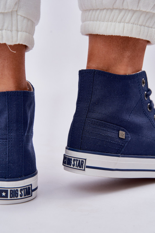  ležérní obuv s borovicovou šiškou Big Star DD274333 tmavě modrá
