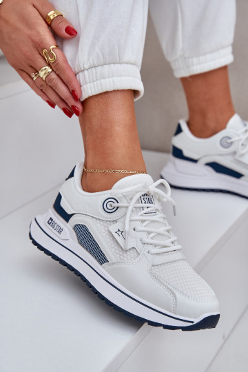 tenisky Tenisky  Big Star NN274A103 HI-POLY SYSTEM Bílá-tmavě modrá