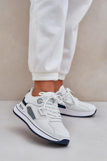 tenisky Tenisky  Big Star NN274A103 HI-POLY SYSTEM Bílá-tmavě modrá 2