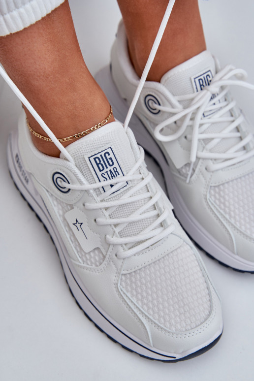 tenisky Tenisky  Big Star NN274A103 HI-POLY SYSTEM Bílá-tmavě modrá