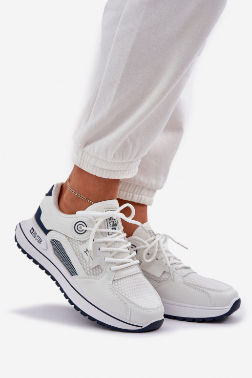 tenisky Tenisky  Big Star NN274A103 HI-POLY SYSTEM Bílá-tmavě modrá