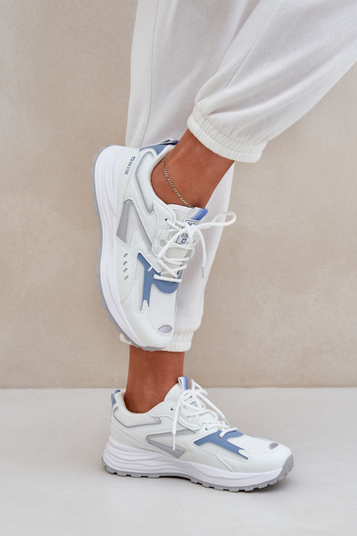 tenisky  Big Star NN274A094 HI-POLY SYSTEM Bílá-modrá tenisky  Big Star NN274A094 HI-POLY SYSTEM Bílá-modrá