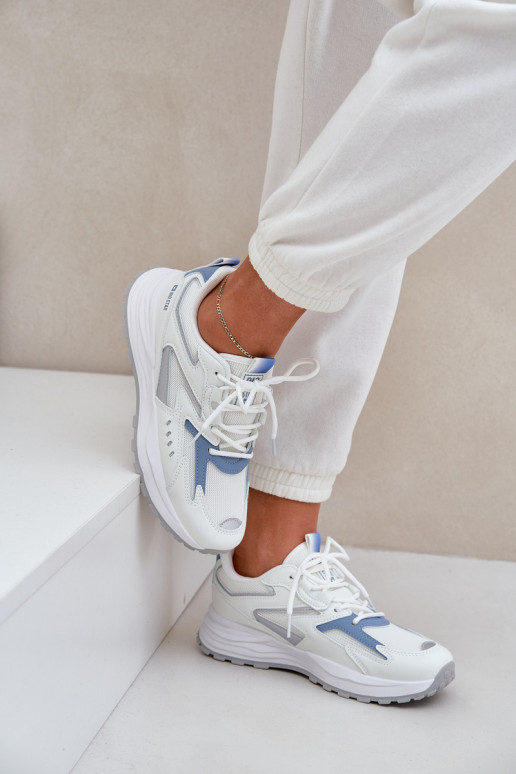 tenisky  Big Star NN274A094 HI-POLY SYSTEM Bílá-modrá tenisky  Big Star NN274A094 HI-POLY SYSTEM Bílá-modrá