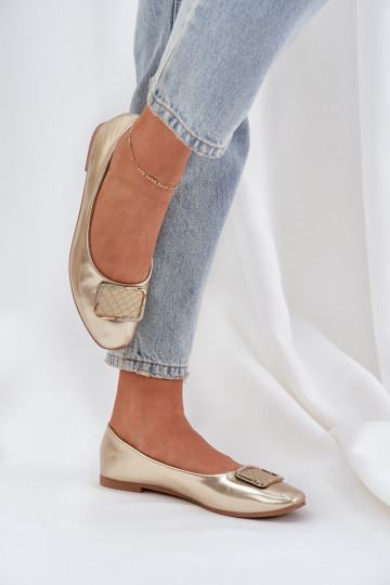 Eko baleríny s ornamenty zlaté barvy Tulnelia