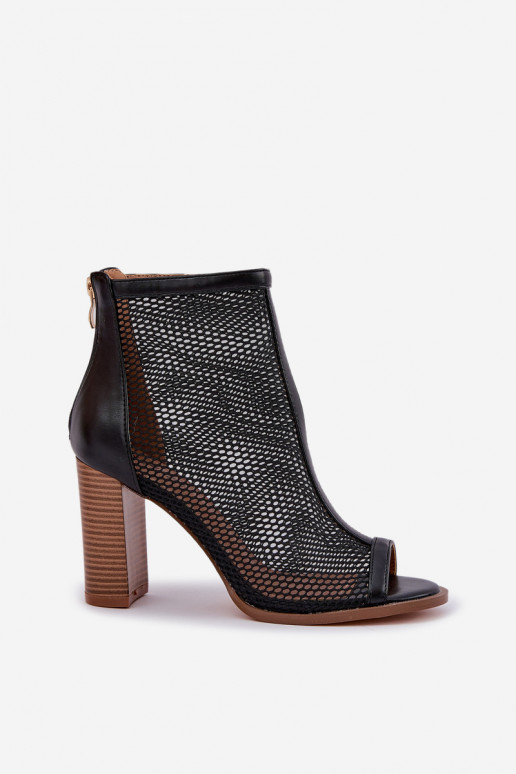 Žabky s podpatky s oblázky Černé Taniffia Žabky s podpatky s oblázky Černé Taniffia