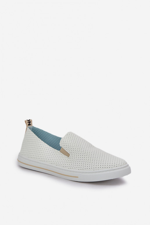 Slip-on vzor Eko   Tenisky ležérní boty s nápisem slonová kost Zalinne Slip-on vzor Eko   Tenisky ležérní boty s nápisem slonová kost Zalinne