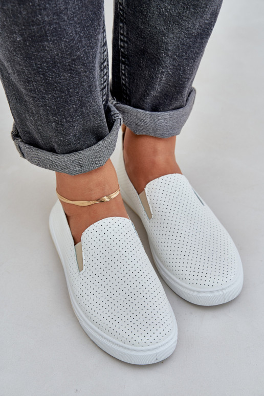 Slip-on vzor Eko   Tenisky ležérní boty s nápisem slonová kost Zalinne Slip-on vzor Eko   Tenisky ležérní boty s nápisem slonová kost Zalinne