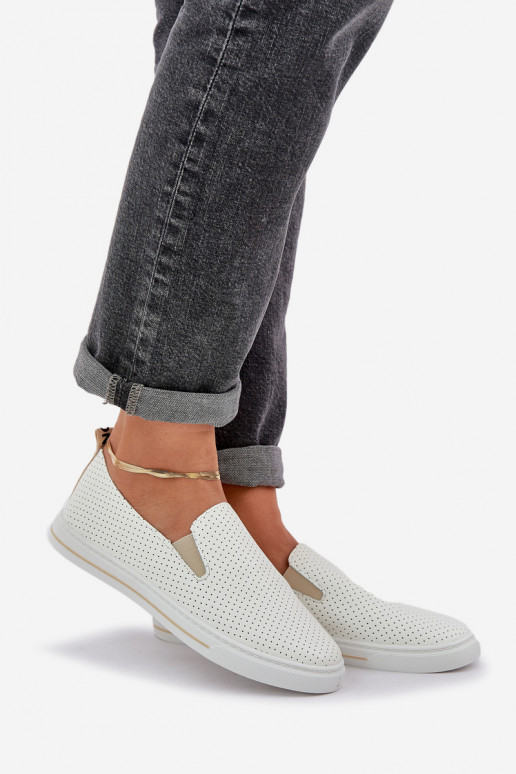 Slip-on vzor Eko   Tenisky ležérní boty s nápisem slonová kost Zalinne Slip-on vzor Eko   Tenisky ležérní boty s nápisem slonová kost Zalinne