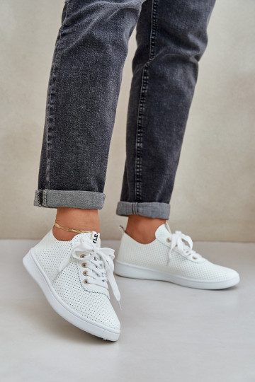 Šněrovací prolamované boty pro volný čas slonová kost Carinel