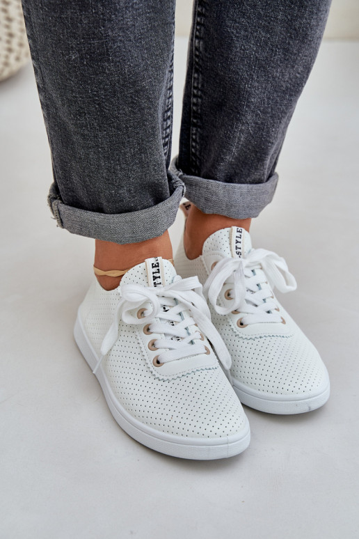 Šněrovací prolamované boty pro volný čas slonová kost Carinel Šněrovací prolamované boty pro volný čas slonová kost Carinel