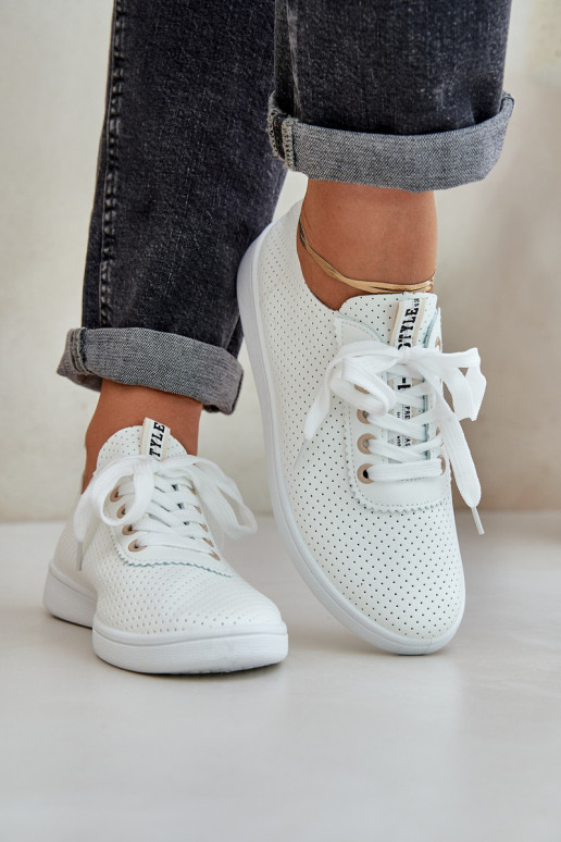 Šněrovací prolamované boty pro volný čas slonová kost Carinel Šněrovací prolamované boty pro volný čas slonová kost Carinel