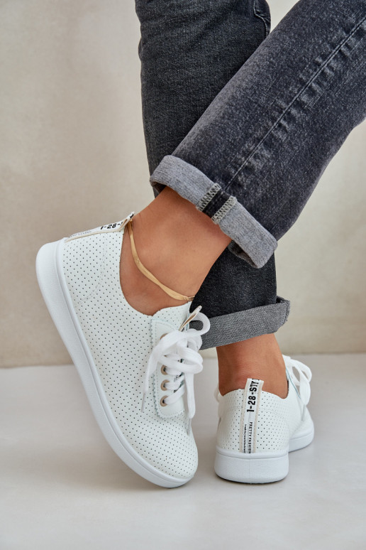 Šněrovací prolamované boty pro volný čas slonová kost Carinel Šněrovací prolamované boty pro volný čas slonová kost Carinel