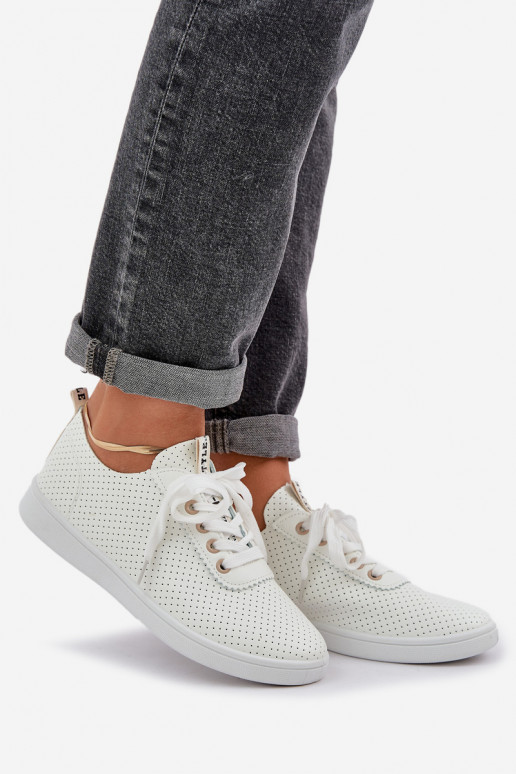 Šněrovací prolamované boty pro volný čas slonová kost Carinel Šněrovací prolamované boty pro volný čas slonová kost Carinel