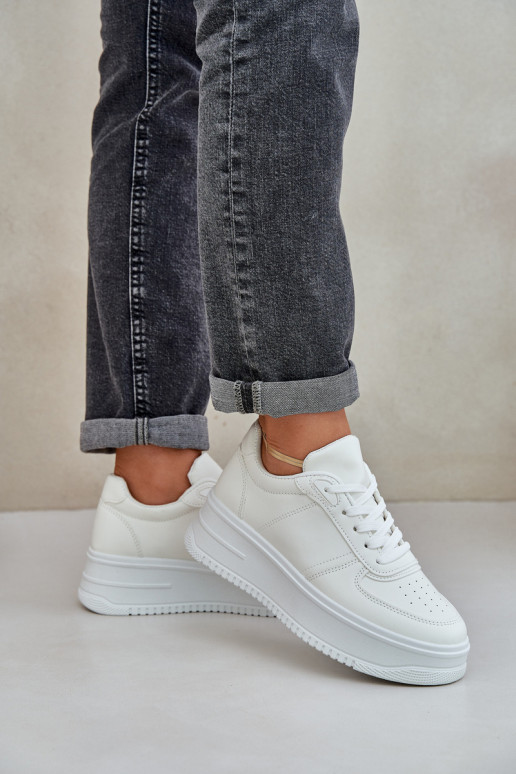 Tenisky z ekologické kůže s platformou bílé Dorreia Tenisky z ekologické kůže s platformou bílé Dorreia