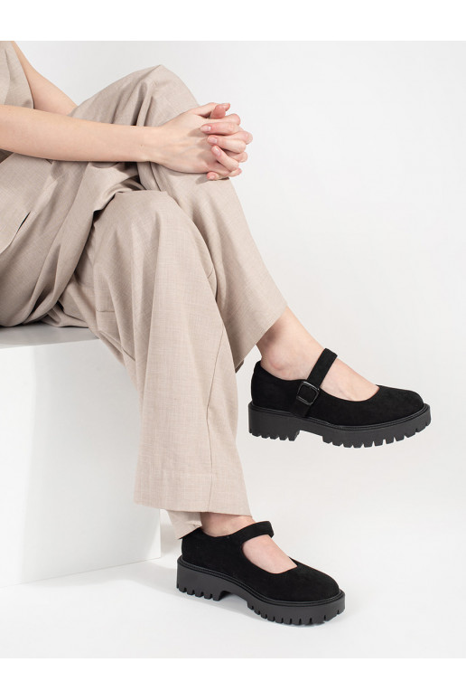 Černé Tenisky s platformou ze semiše