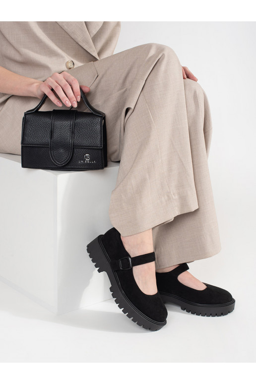 Černé Tenisky s platformou ze semiše