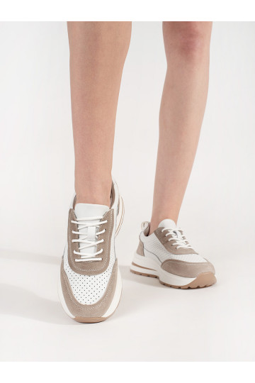 sportovní obuv s masivním podpatkem bílé- 2