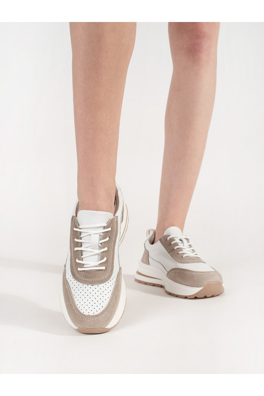   sportovní obuv s masivním podpatkem bílé-