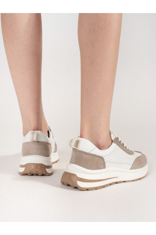   sportovní obuv s masivním podpatkem bílé-