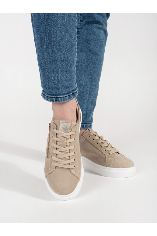 béžové Tenisky s masivním podpatkem