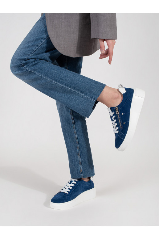 modrá Tenisky s masivním podpatkem