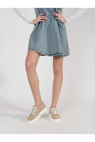 béžové  Tenisky s masivním podpatkem 2