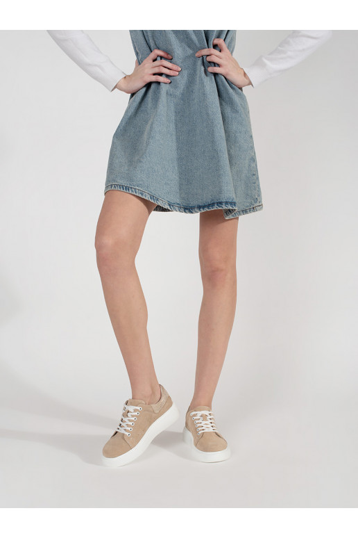 béžové  Tenisky s masivním podpatkem