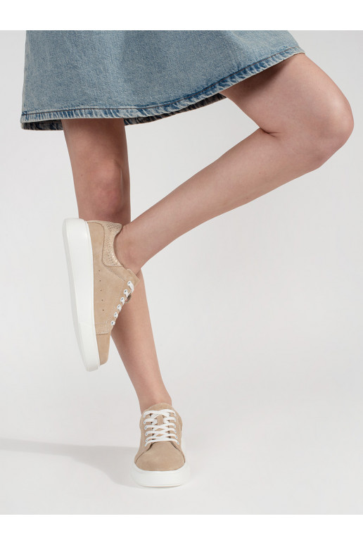 béžové  Tenisky s masivním podpatkem