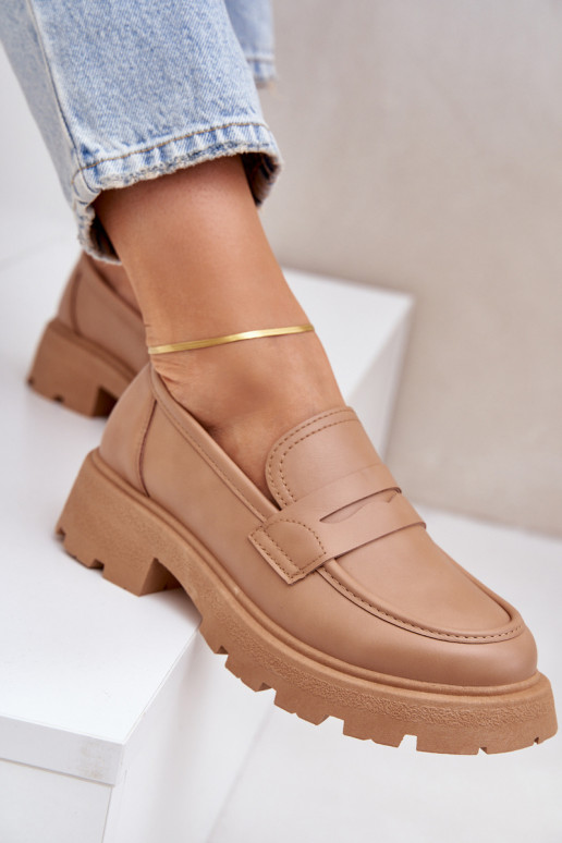 Dámské mokasíny z ekologické kůže béžové Sendall